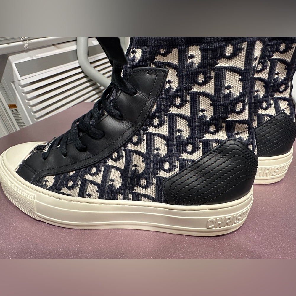 AUTHENTIC WALK’N’DIOR HIGHTOP DEEP BLUE SIZE 36.5 - Picture 5 of 13